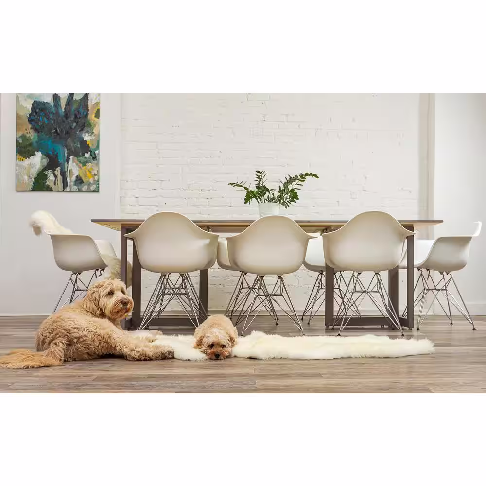 natural New Zealand Natural 2 ft. x 6 ft. Double Sheepskin Runner Rug