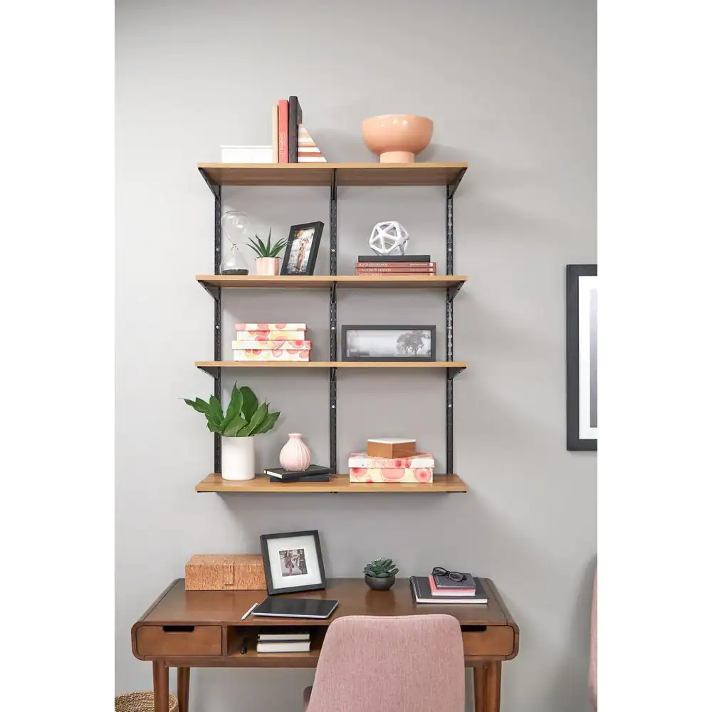 Rubbermaid Golden Oak Adjustable Wood Shelf 10 D x 24 L