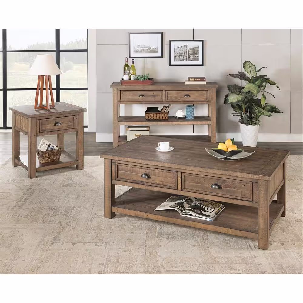Martin Svensson Home Reclaimed Natural 24 in. H Monterey End Table