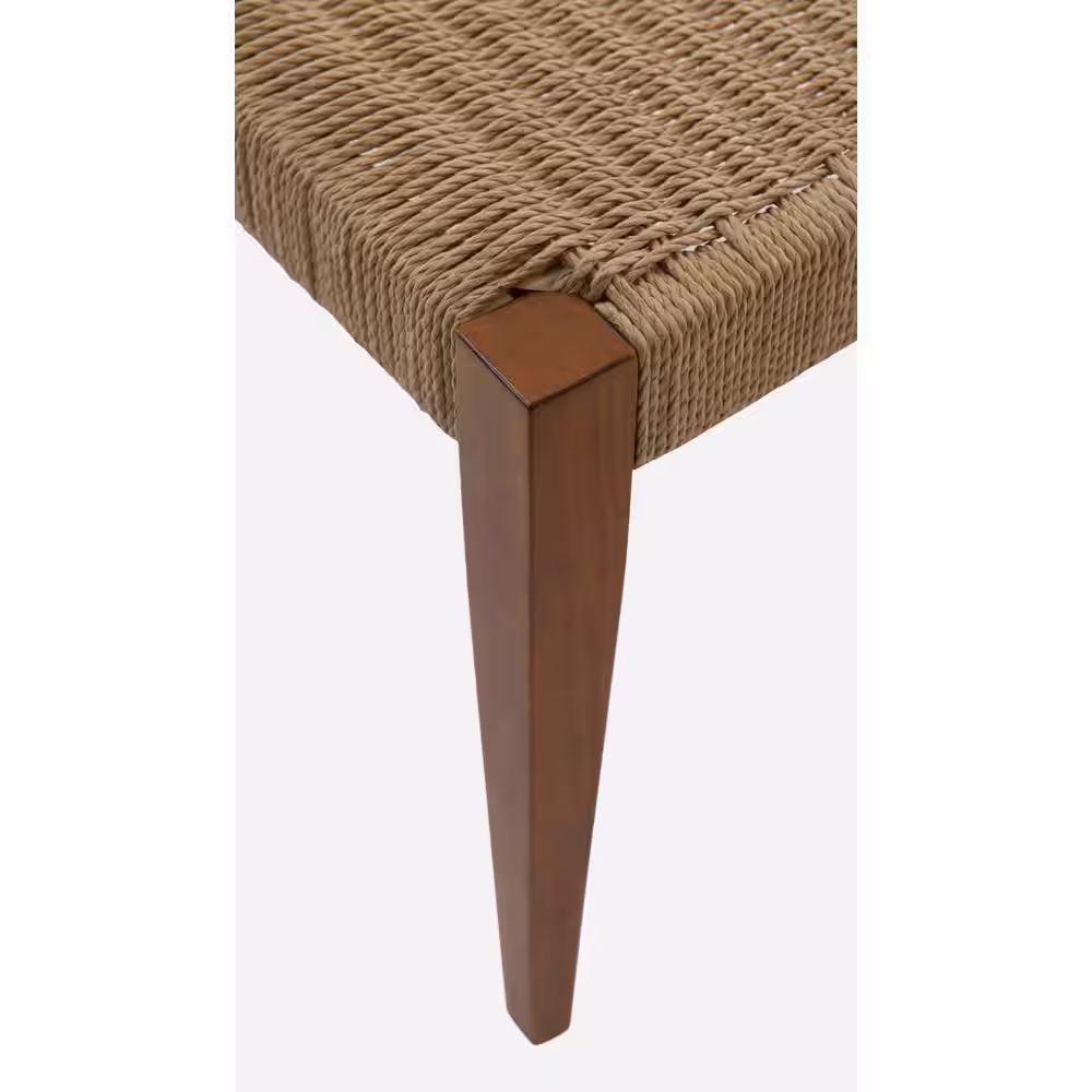 Powell Company Marlene 40 in. W Brown 18 in. H 14 in. D Rectangle Woven Rope Seat Bench