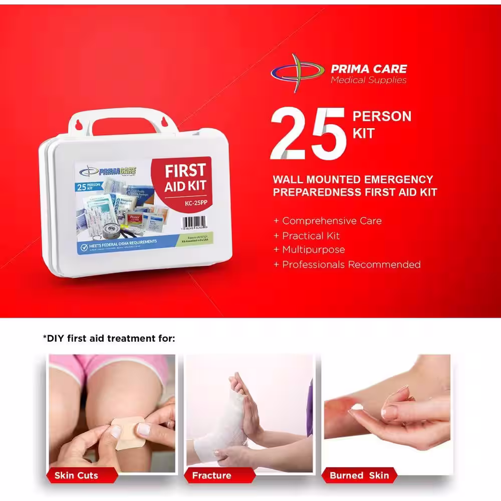None 145-Piece 25-Person OSHA Poly First Aid Kit