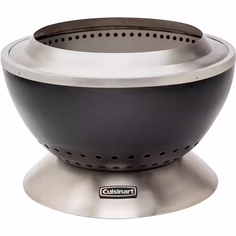 Cuisinart 25 in. x 25 in. Wood Burning Black Steel Bowl Cleanburn Fire Pit