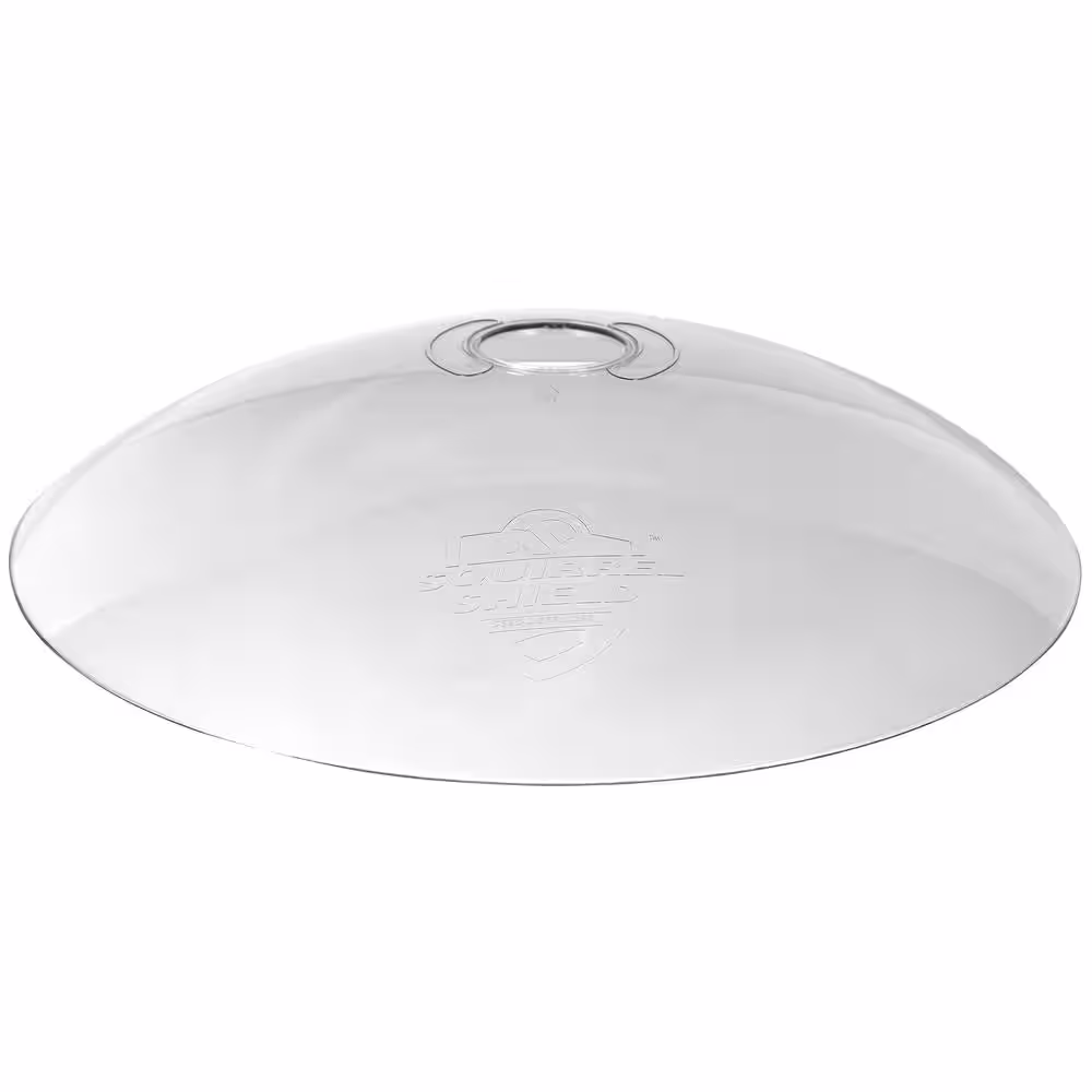 None Clear Plastic Dual-Mount Squirrel Baffle Guard