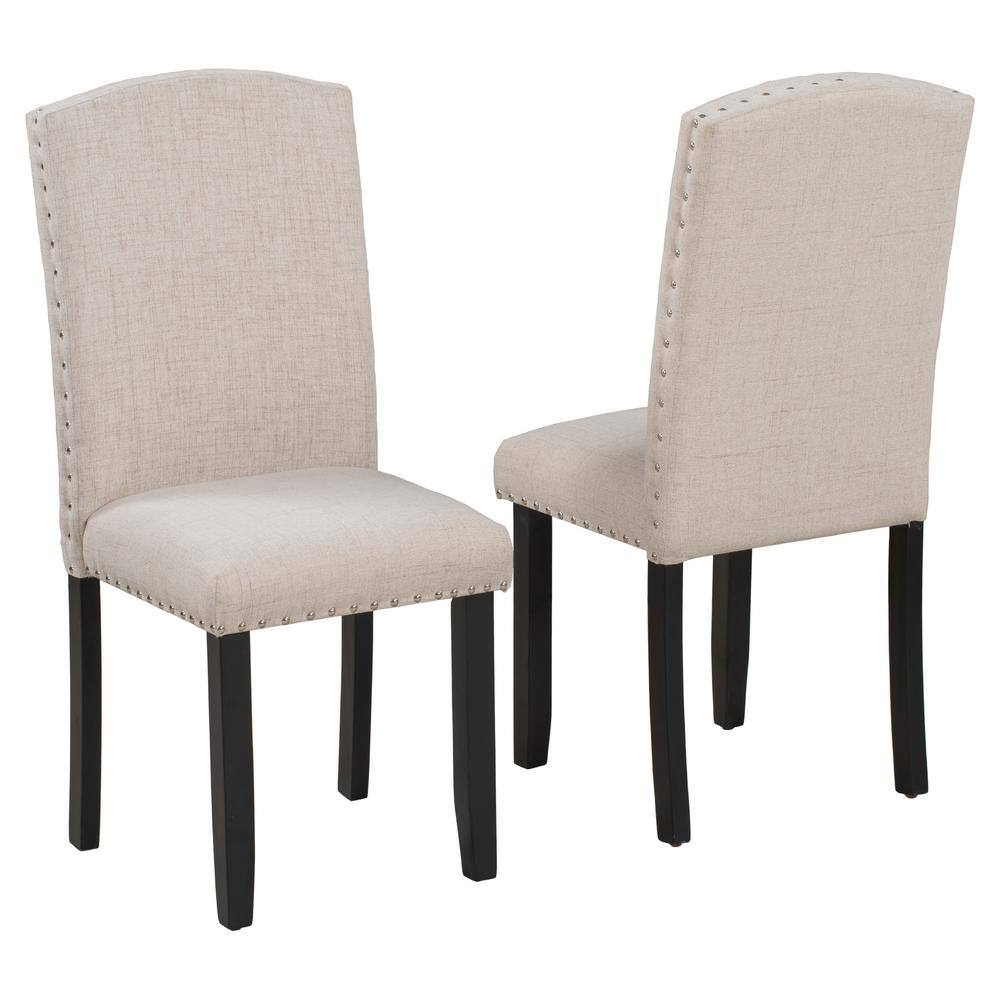 Harper & Bright Designs Modern Style 6-Piece White Marbled Top Dining Set with V-Shaped Table Legs