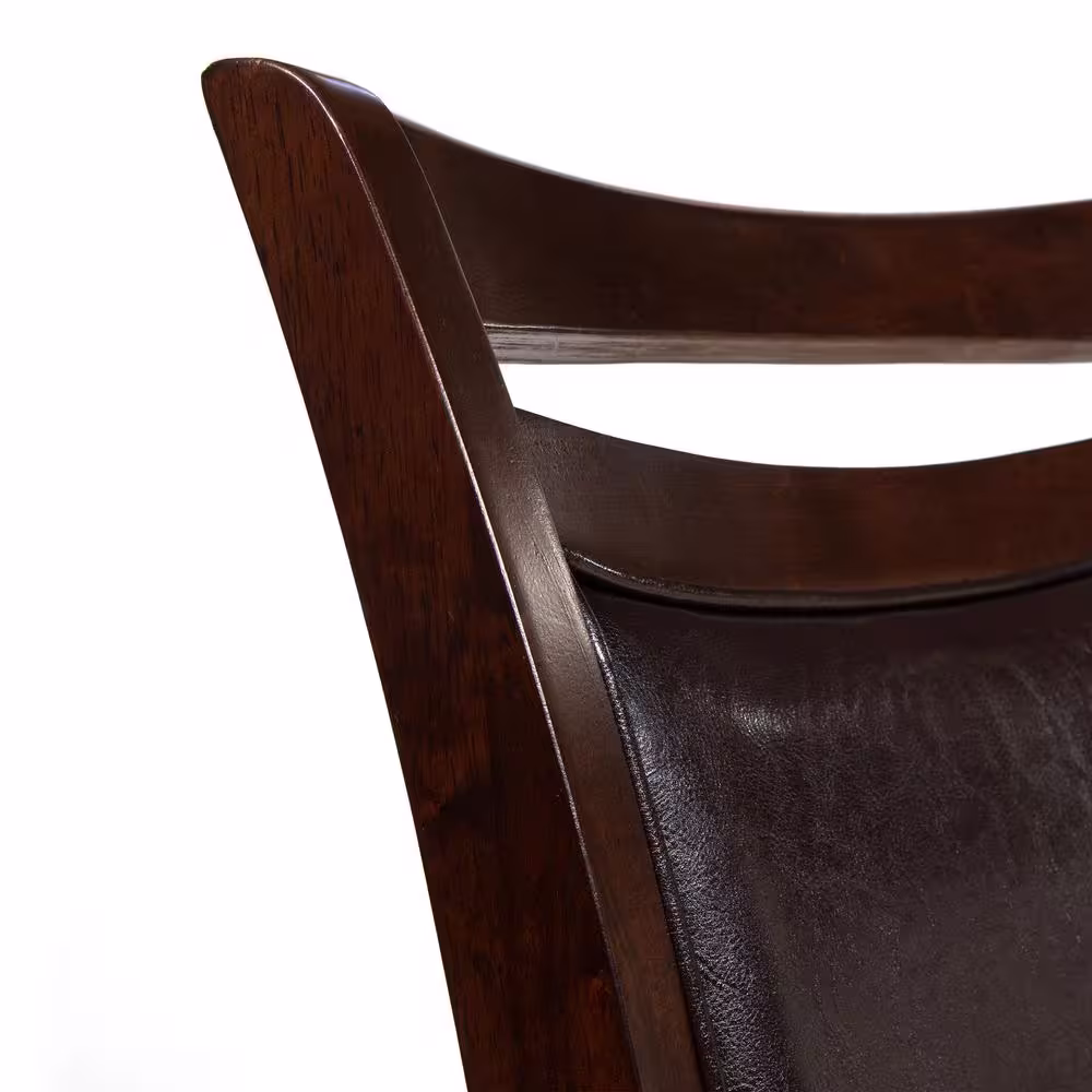 Furniture of America Swanson Espresso Faux Leather Dining Side Chair (Set of 2)