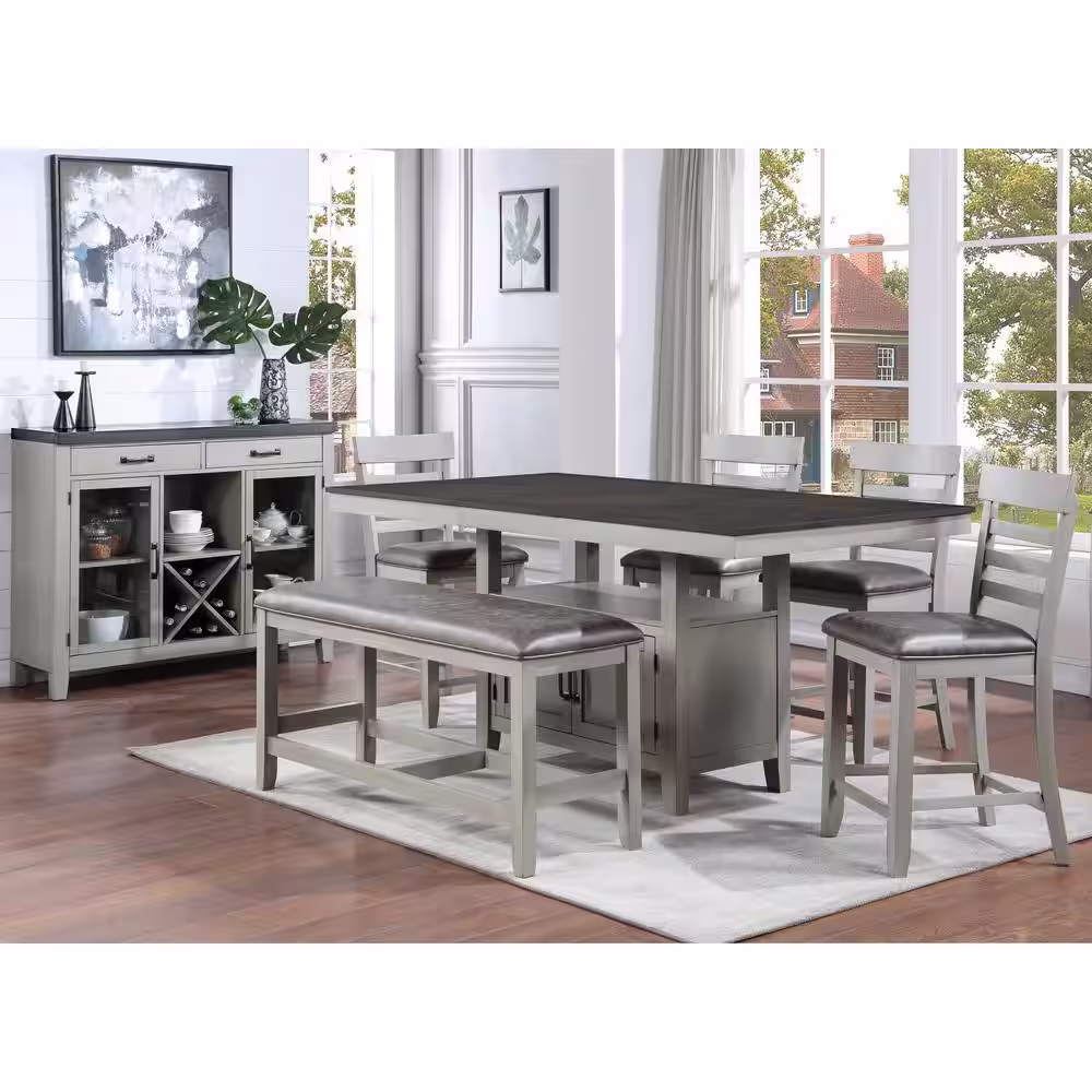 Steve Silver Hyland Gray Counter Table