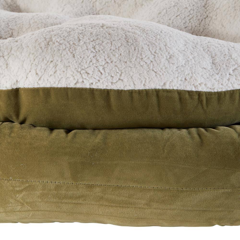 Happy Hounds Chloe Cuddler Moss Sherpa Donut Cat Bed