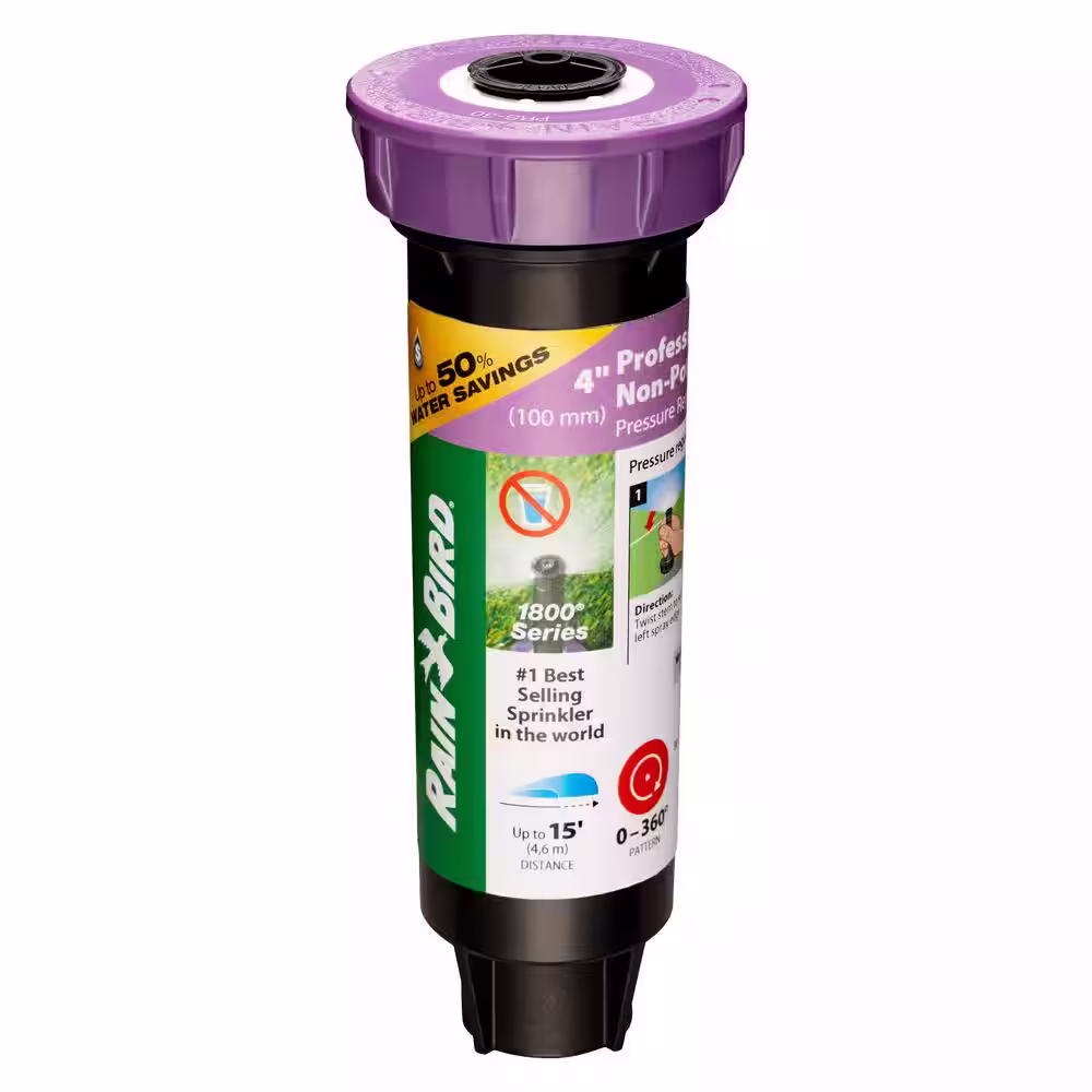 Rain Bird 4 in. Pop-Up Adjustable Pattern Non-potable PRS Sprinkler with Purple Cap