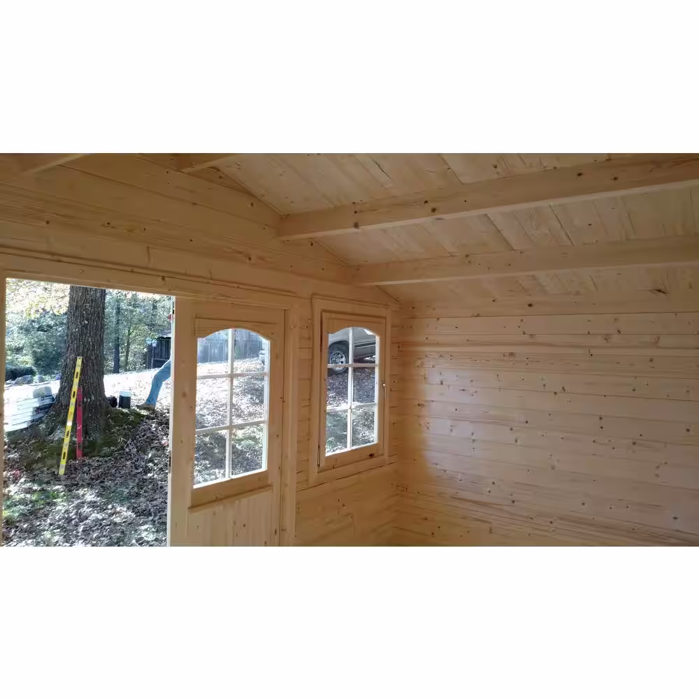 Hud-1 EZ Buildings Hoby Nervion 12 ft. 5 in. x 9 ft. 8 in. Log Garden House