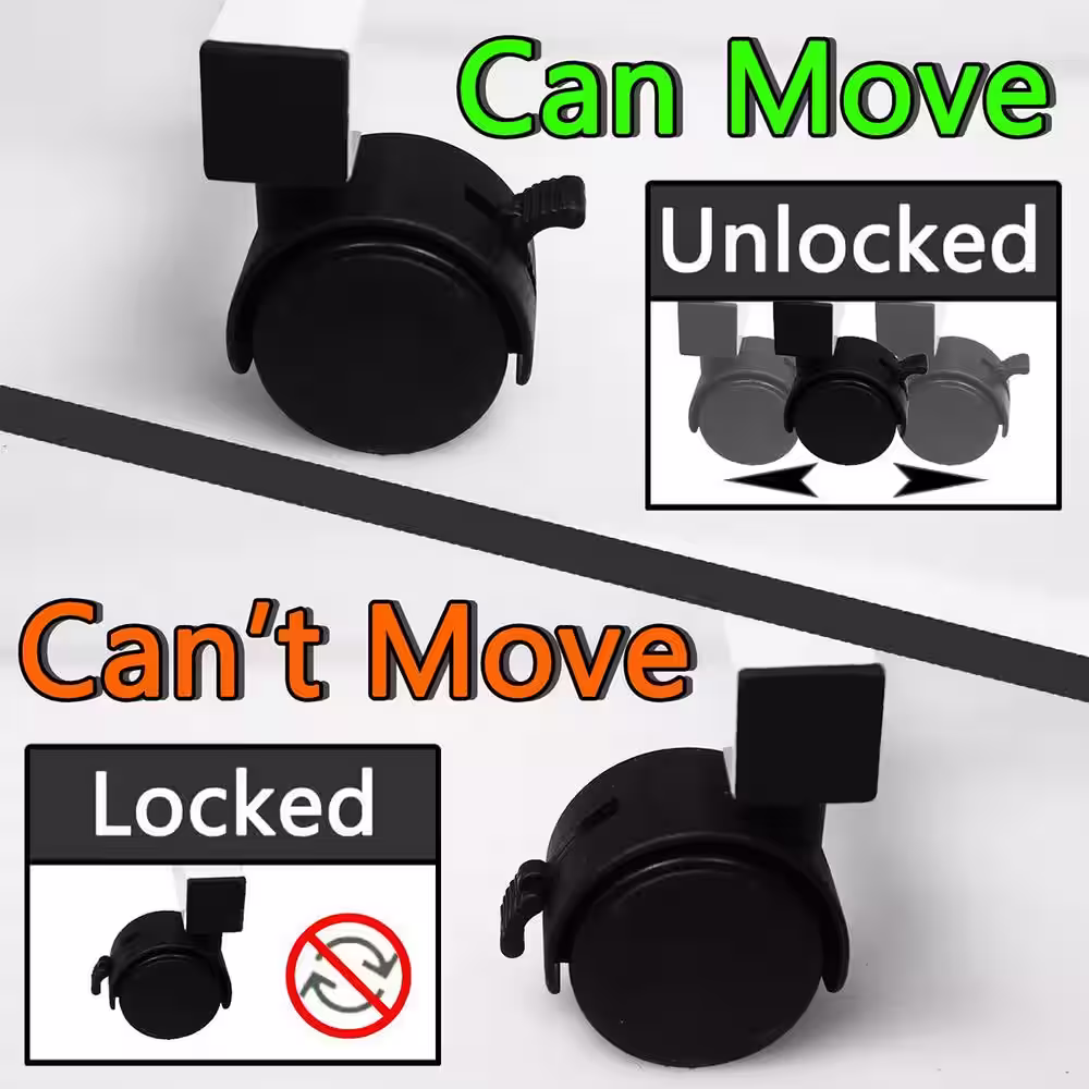 None White Steel Garment Clothes Rack Double Rods 31.5 in. W x 62.6 in. H