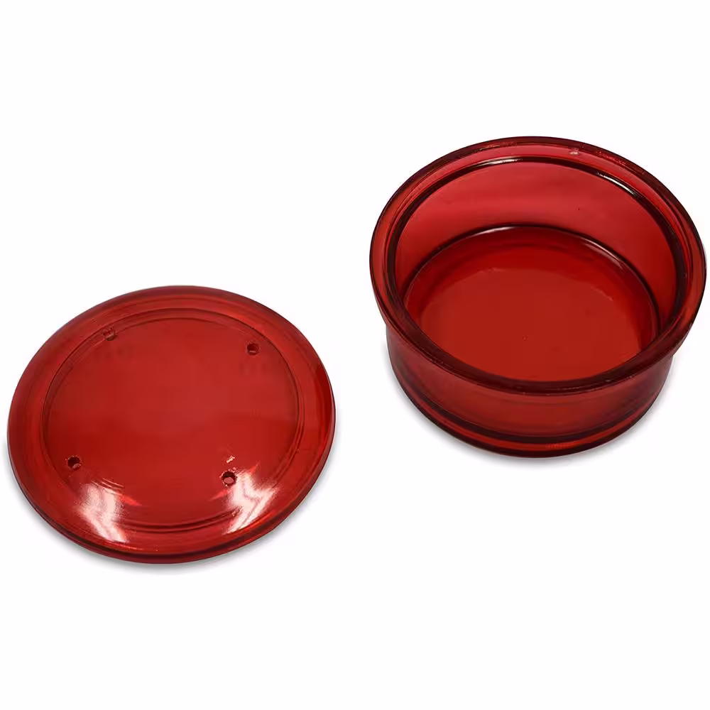 Monarch Abode Monarch Circular Hummingbird Feeder (Red Glass Feeder) with Perch