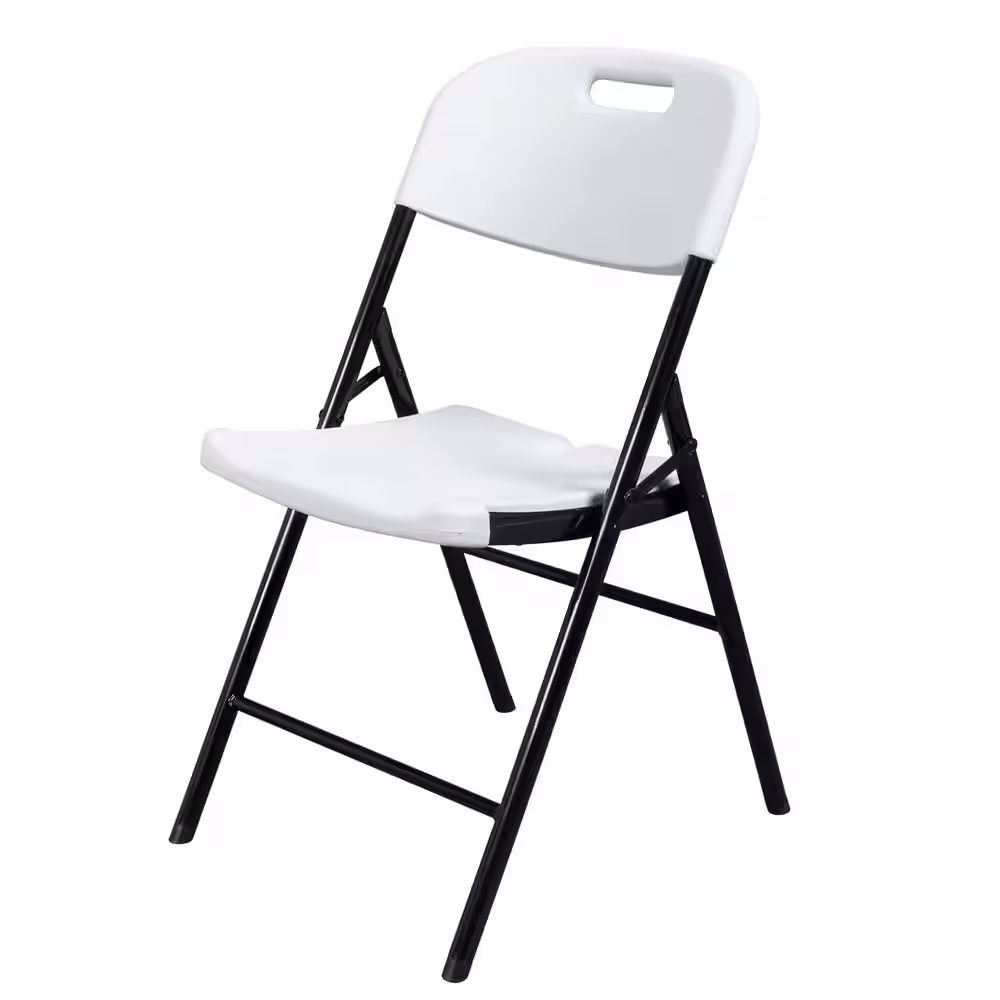 None White Metal Folding Chair (Set of 4)