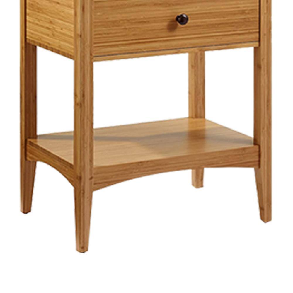 Greenington Willow 1-Drawers Caramelized Nightstand 27 in. H x 17.1 in. W x 23.6 in. L