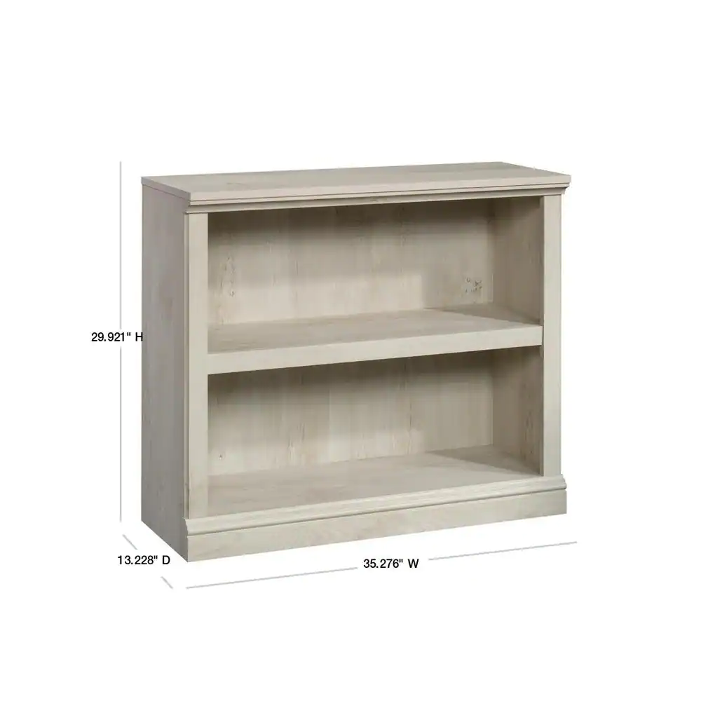 SAUDER 29.92 in. Chestnut Wood 2-shelf Standard Bookcase with Adjustable Shelves