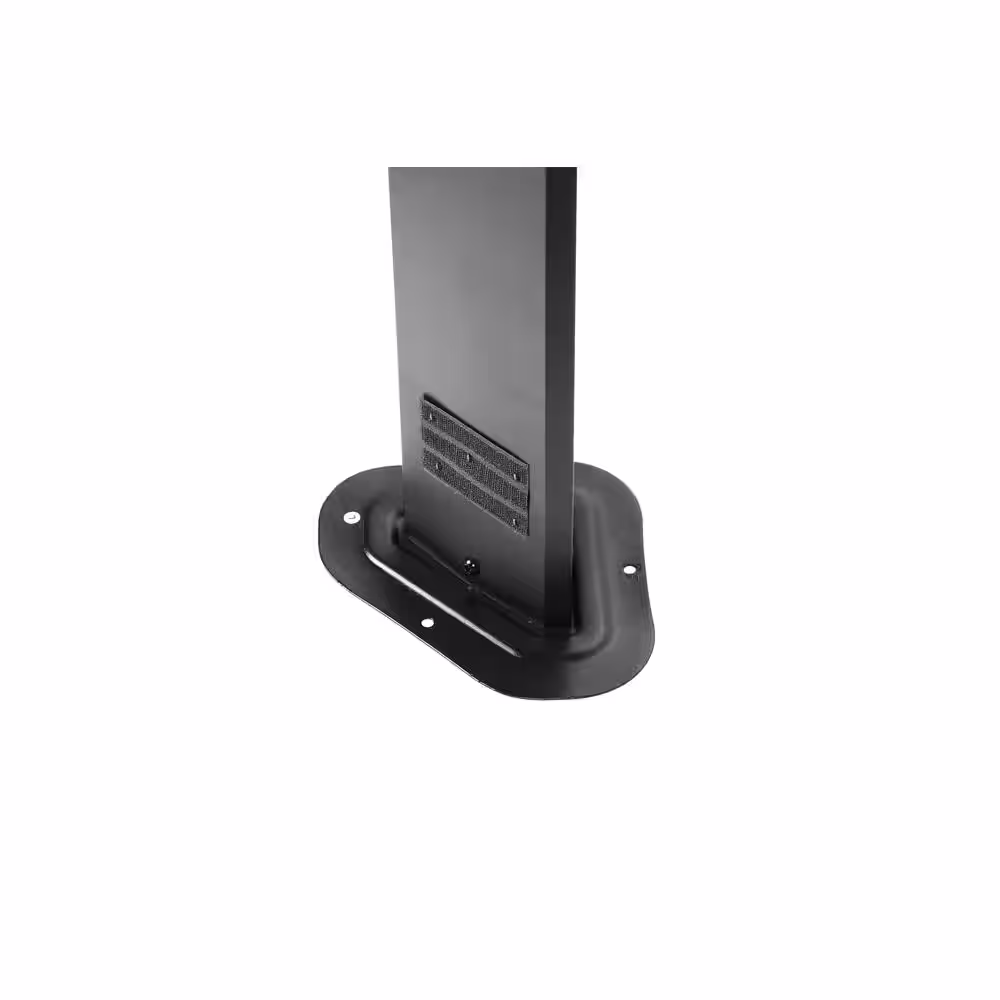 OVASTLKUY 10 ft. x 12 ft. Black Galvanized Iron Double Hardtop Gazebo with 4 Sidewalls