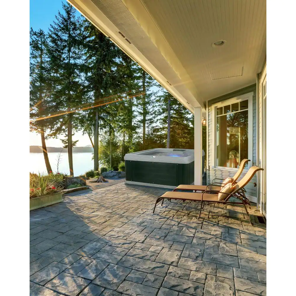 AquaLife Siesta LS 5-Person 70 Stainless Jets Lounger 240-Volt Hot Tub with stainless steel Heater ozone and Built-in Ice Bucket