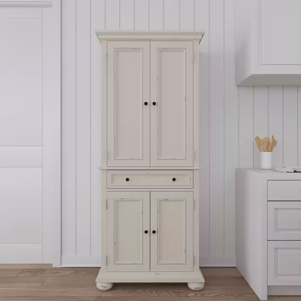 HOMESTYLES Dover Off White Kitchen Pantry