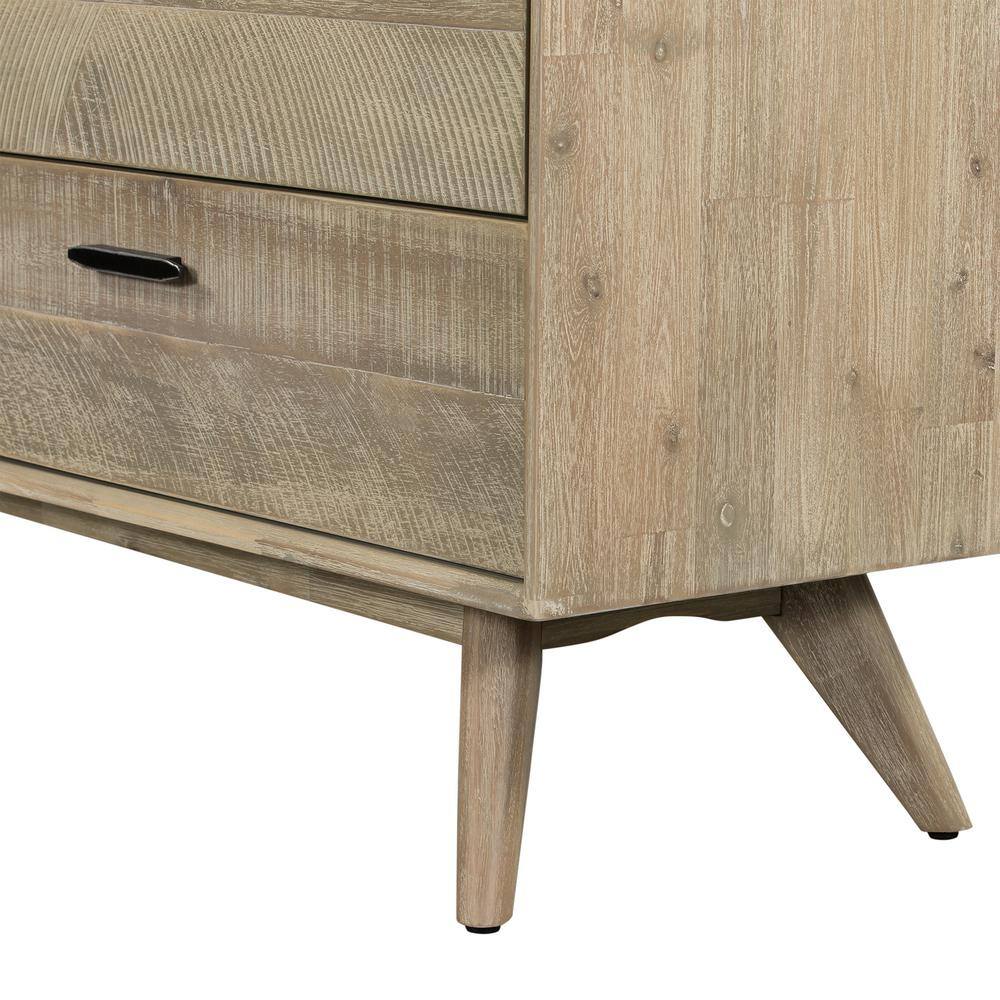 Armen Living 6-Drawer Baly Summer Gray Acacia Mid-Century Dresser