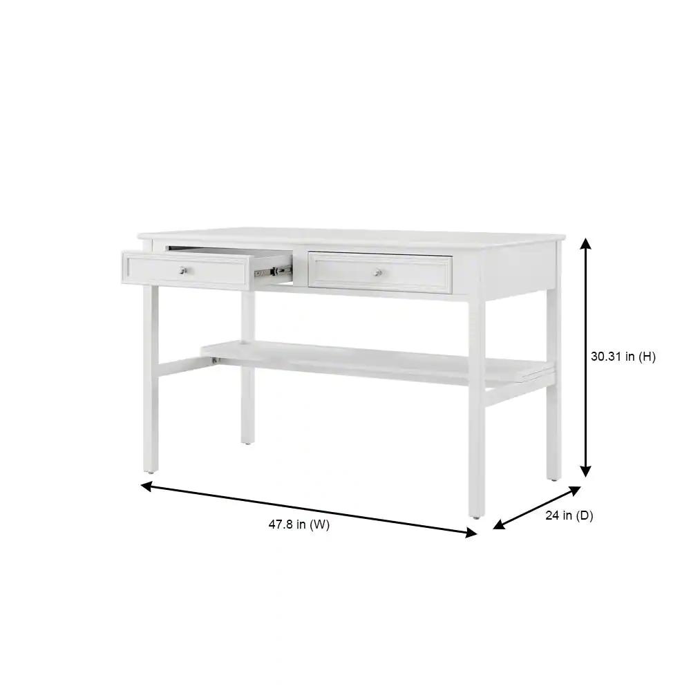 Home Decorators Collection Bradstone 47.80 in. White Writing Desk
