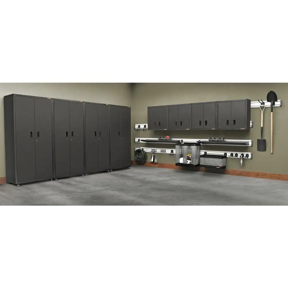 Gladiator Steel 1-Shelf Wall Mounted Garage Cabinet in Hammered Granite (28 in W x 28 in H x 12 in D)