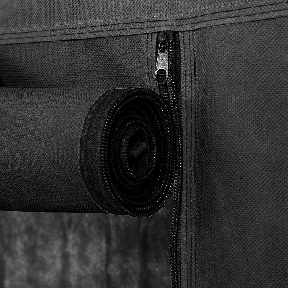 None 45.28 H 30-Pair 5-Tier Black Fabric Shoe Rack