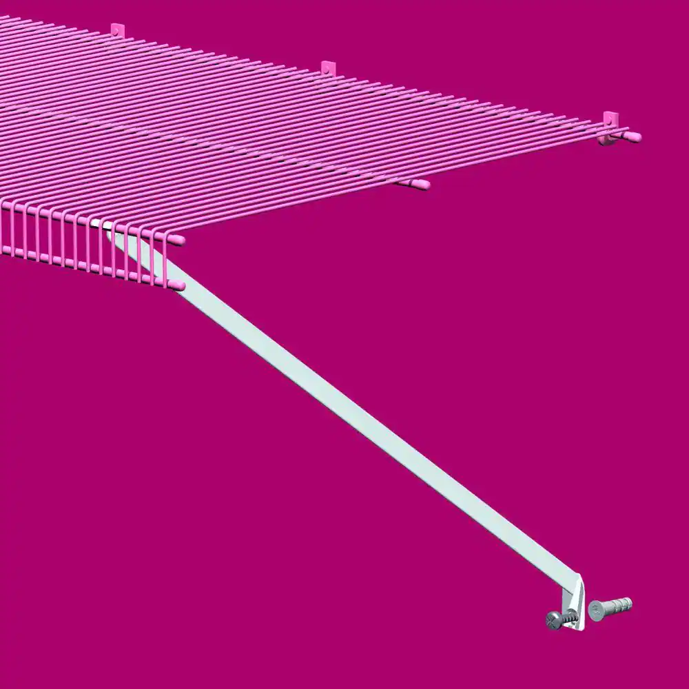 ClosetMaid Fixed Mount White Steel 17.25 in. L Standard Support Bracket for 12-in. Deep Wire Shelving (2 Pack)