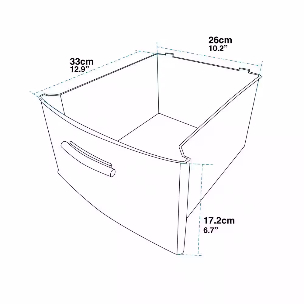 MQ 3-Drawer 26 in. H x 12.6 in. W Resin Rolling Cart in Taupe