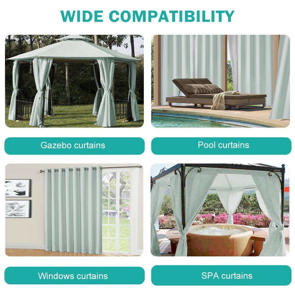 Pro Space 50 x 120 inch top and bottom with grommets Window Curtain Panel, Creamy-White