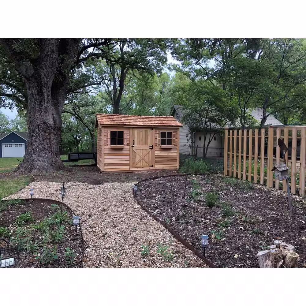 Cedarshed Cabana 12 ft. x 8 ft. Western Red Cedar Garden Shed