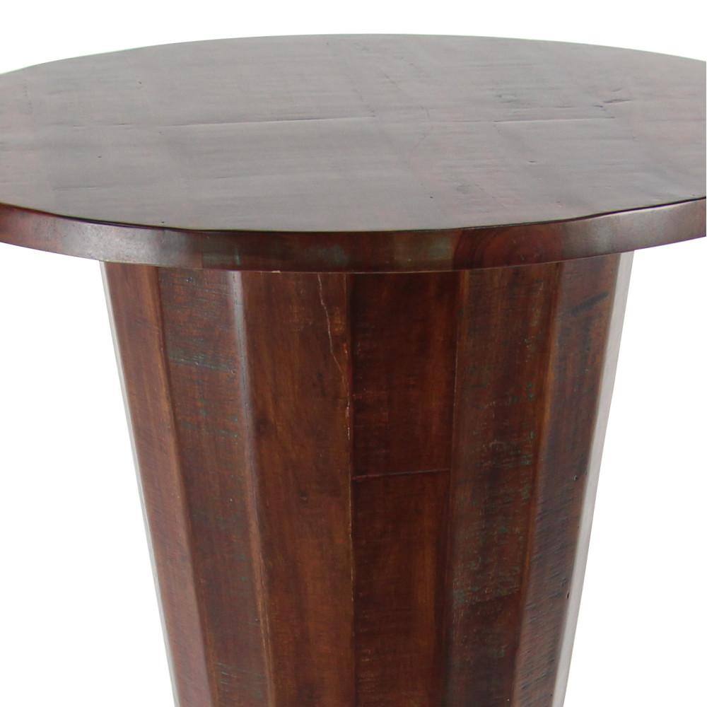 Litton Lane Brown Bar Height Dining Table with Foot Rest