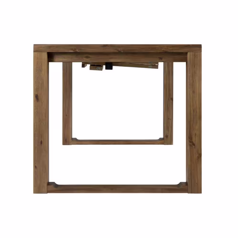 Boraam Rasmus 88.5 in. Rectangular Chestnut Wire-Brush Extension Acacia Wood Dining Table Seating Capacity 8