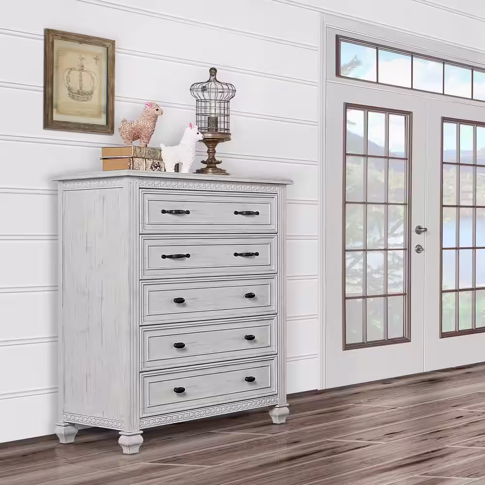 Evolur Madison Antique Grey MIst Tall Chest