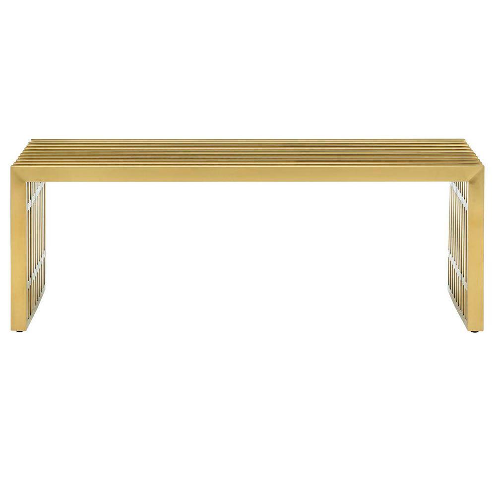 MODWAY Gridiron Gold Medium Stainless Steel Bench