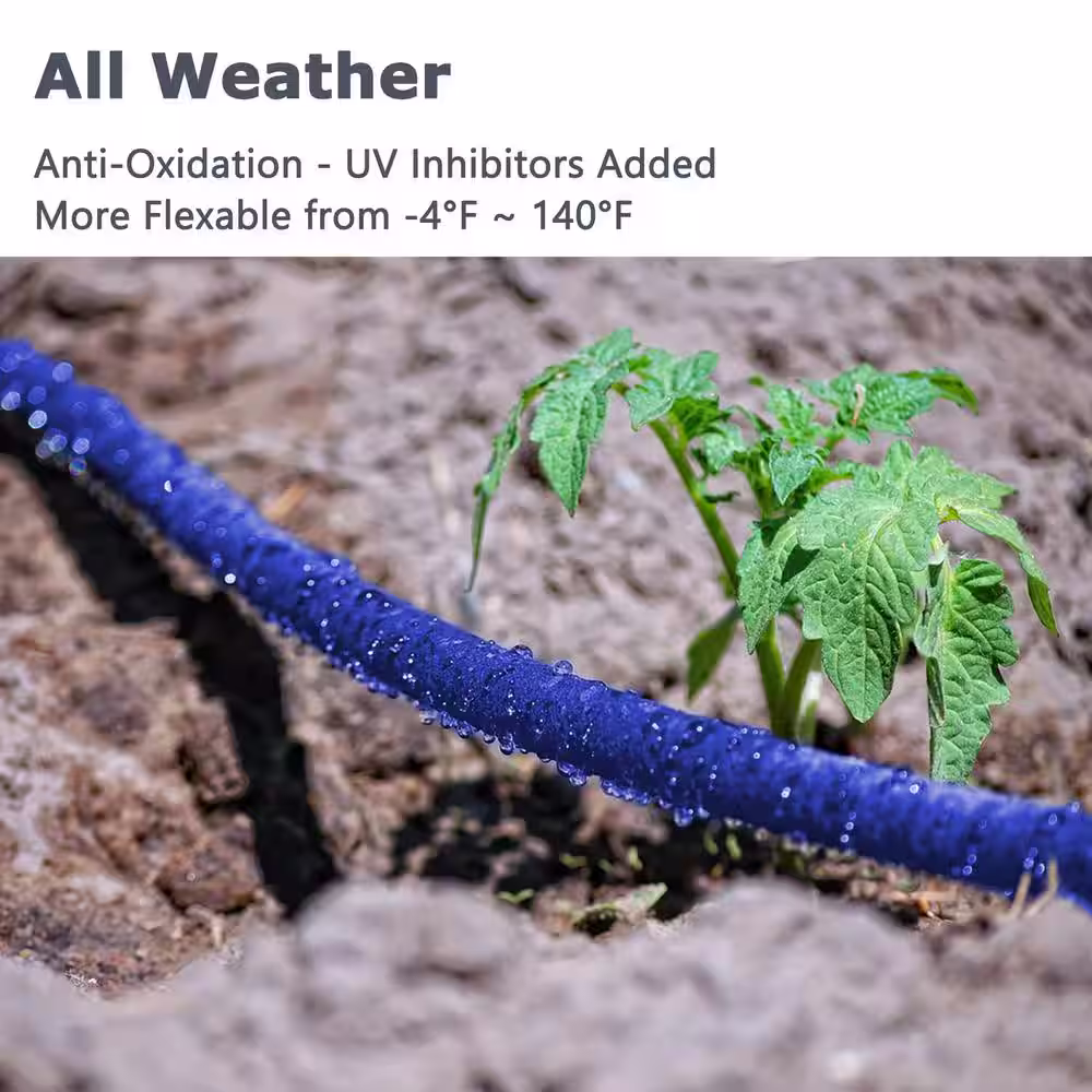 None 1/2 in. x 50 ft. Garden Flat Soaker Hose with Metal Hose Connector Ends, for Flower Beds; Seedlings; Landscaping