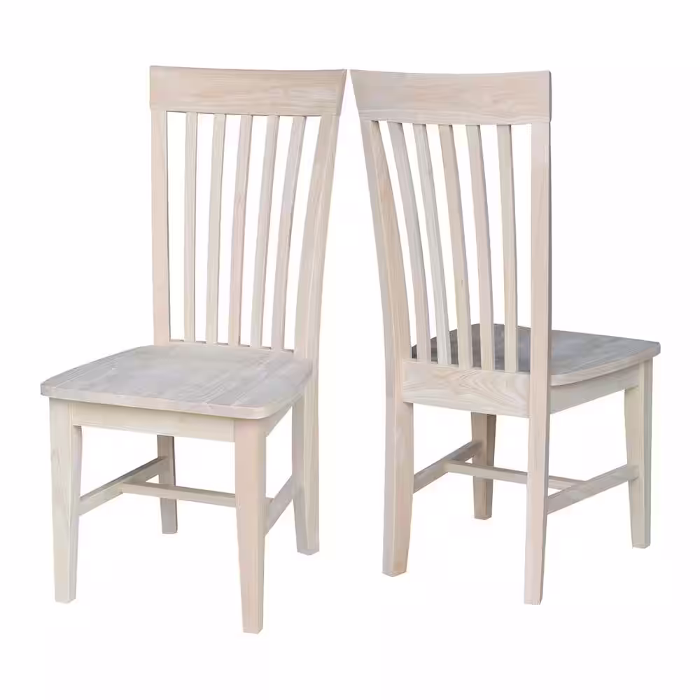 International Concepts Unfinished Wood Mission Dining Chair (Set of 2)