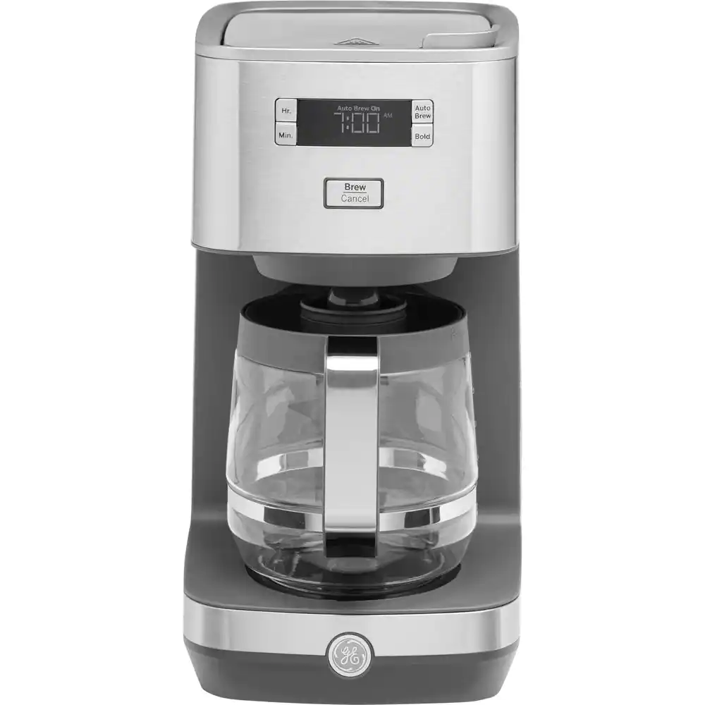 Stainless Steel Drip Coffee Maker with 12 Cup Glass Carafe
