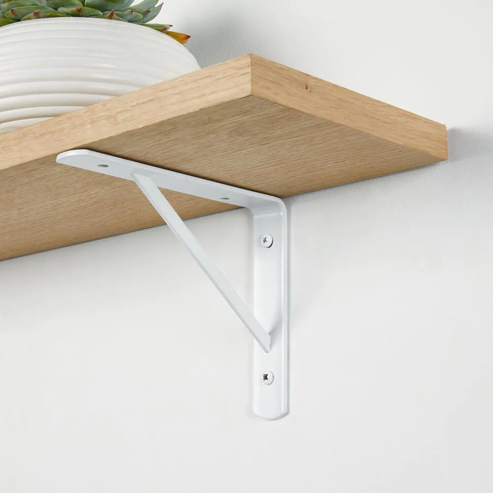 Everbilt 5 in. x 6 in. White Steel Medium Duty Shelf Bracket