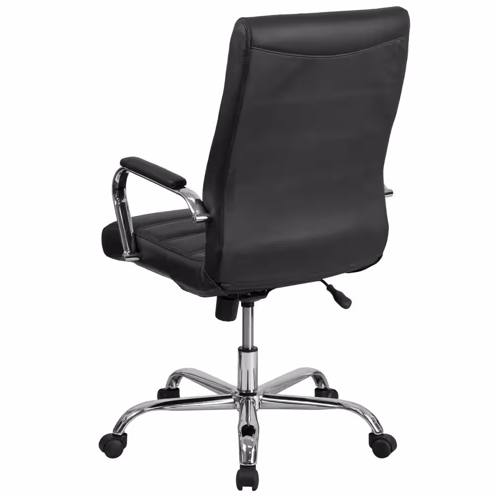Flash Furniture Faux Leather Swivel Ergonomic Office Chair in Black