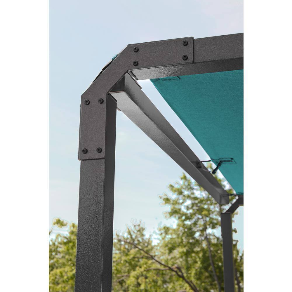 Sojag Dunwich 8 ft. x 8 ft. Teal Steel Framed Pergola