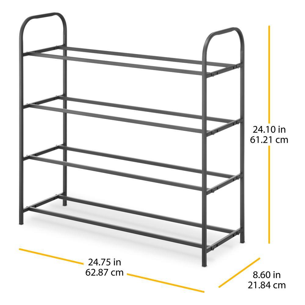 None 24.10 in. H 12-Pair Chrome Shoe Rack