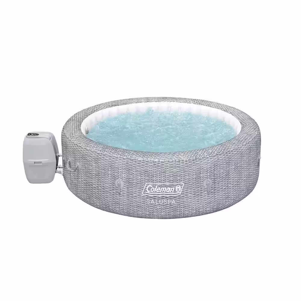 Coleman Sicily SaluSpa 7-Person 180-AirJet Inflatable Hot Tub Spa, Gray