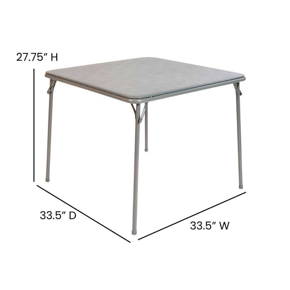 Carnegy Avenue Gray Vinyl Lightweight Folding Table