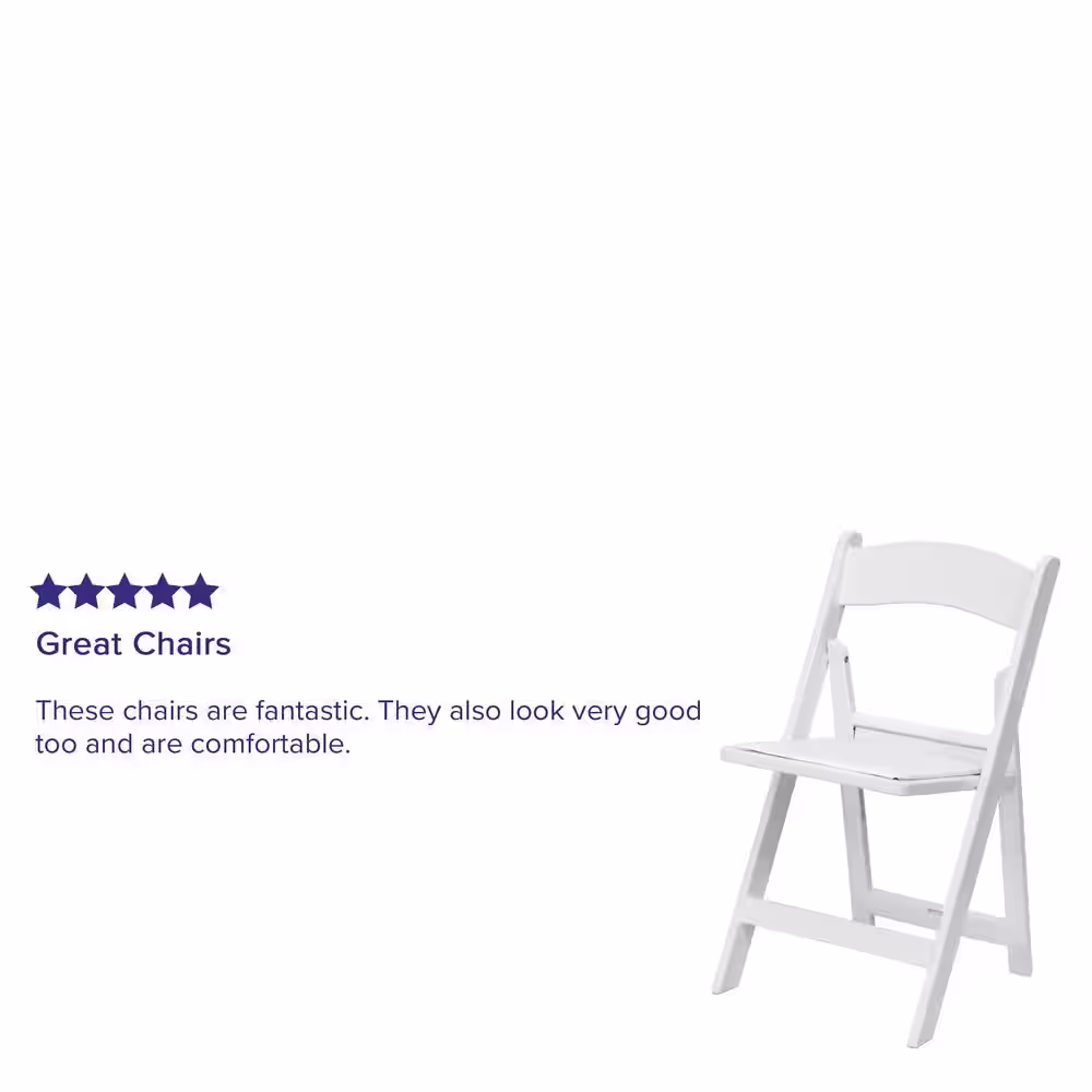 Carnegy Avenue White Resin Folding Chair (Set of 4)