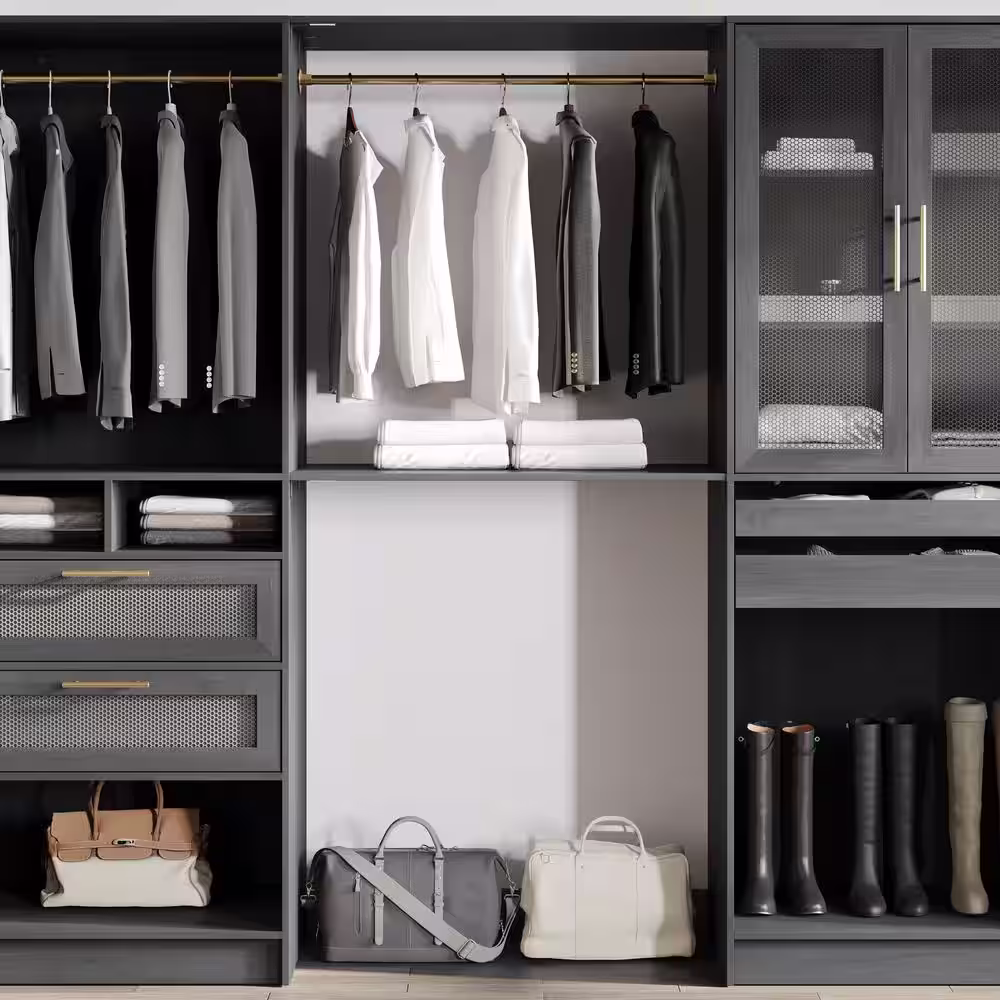 None Robin closet- 36 in. W shelf/pole combo Wood Closet System