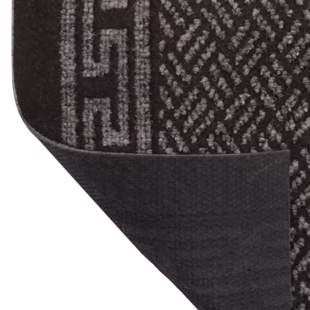 TrafficMaster Greek Key Charcoal 2 ft. 2 in. x Your Choice Length Roll Runner