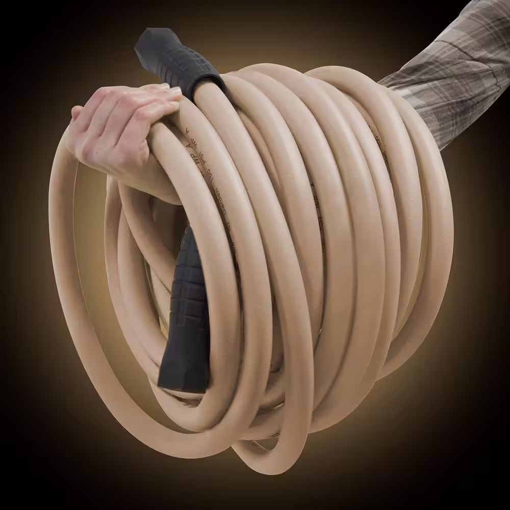 Flexzilla 5/8 in. x 50 ft. 3/4-11.5 GHT Fittings Colors Garden Hose with SwivelGrip Connections in Brown Mulch