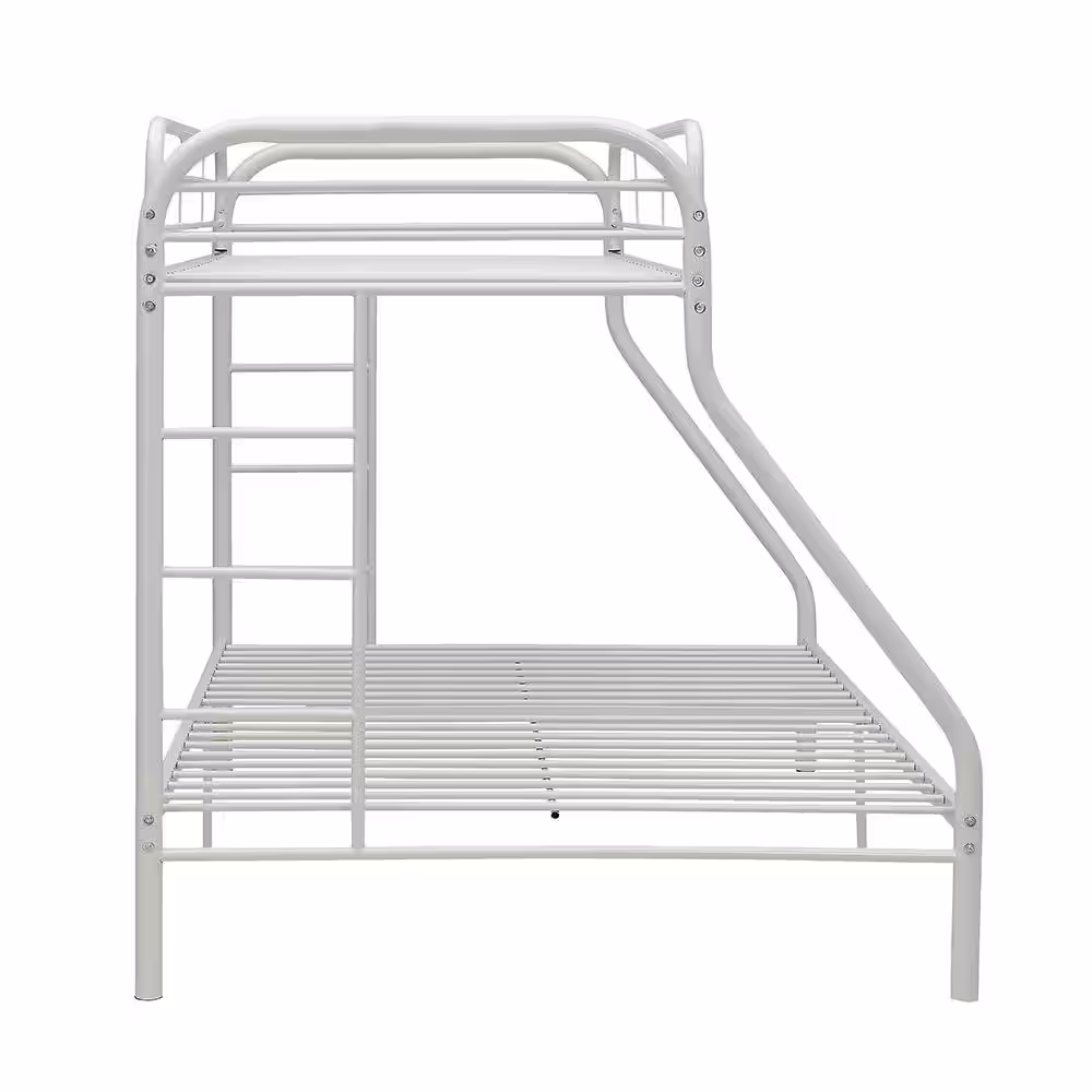 Acme Furniture Tritan White 38 x 80 Twin XL / Queen Bunk Bed Metal Tube