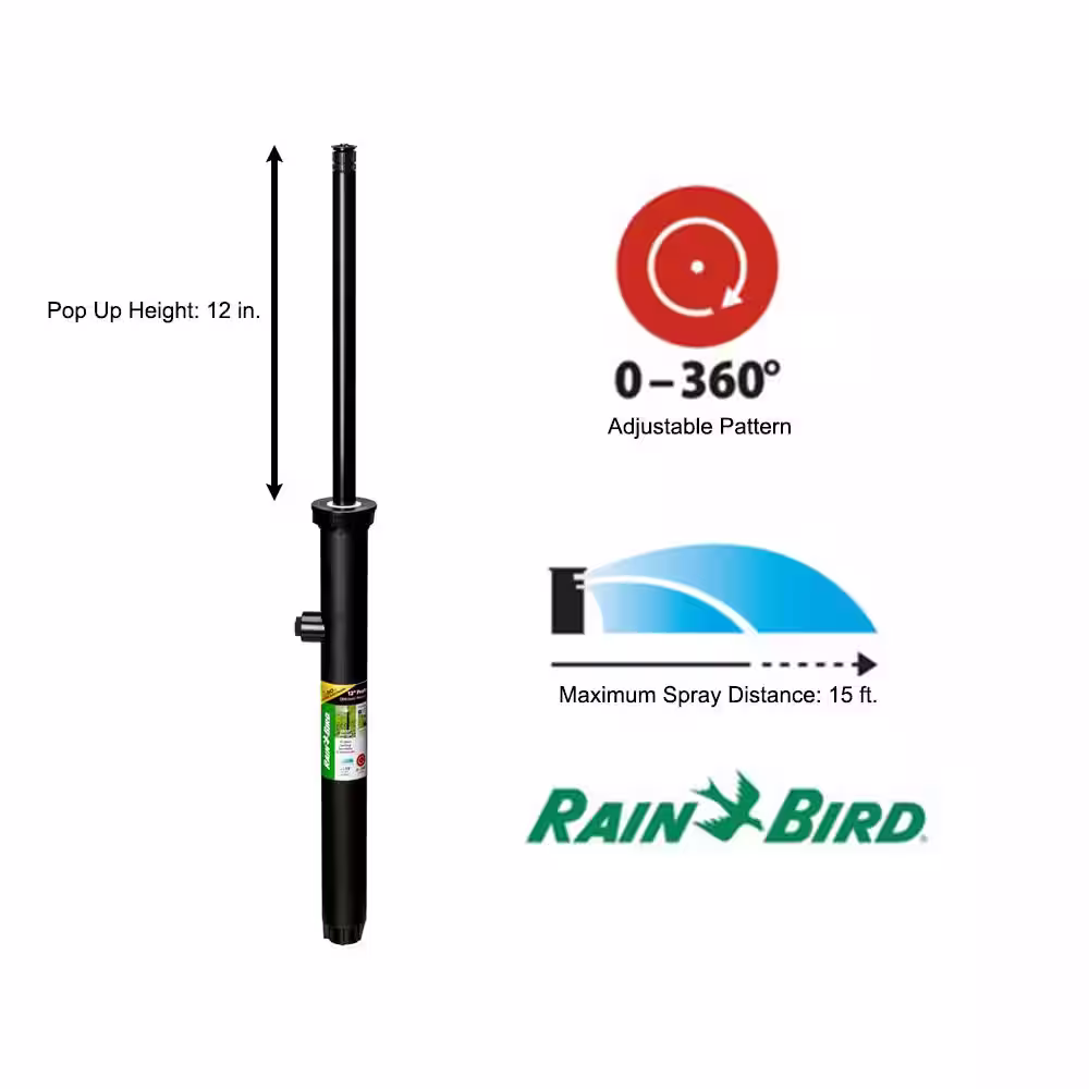 Rain Bird 1812 Adjustable Pattern 12 in. Pop-Up PRS Spray Head