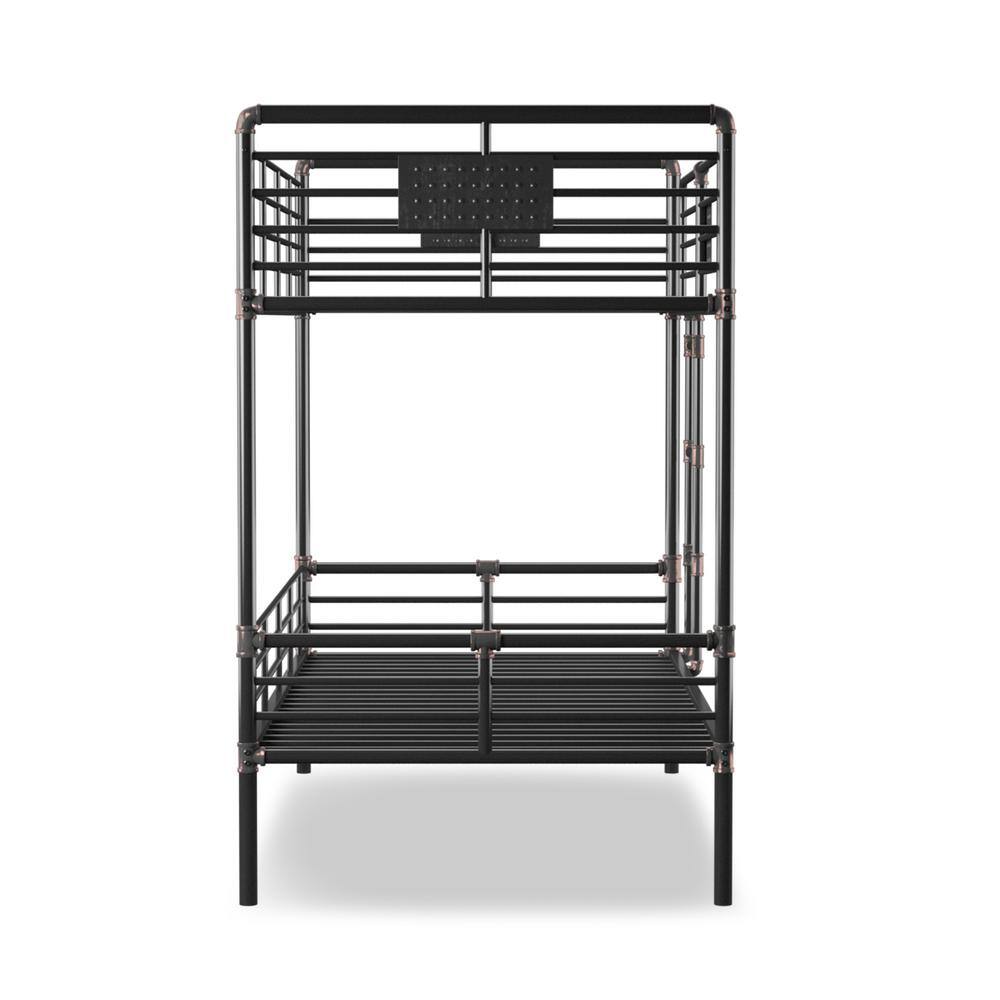 Furniture of America Albin Antique Black Queen Over Queen Bunk Bed