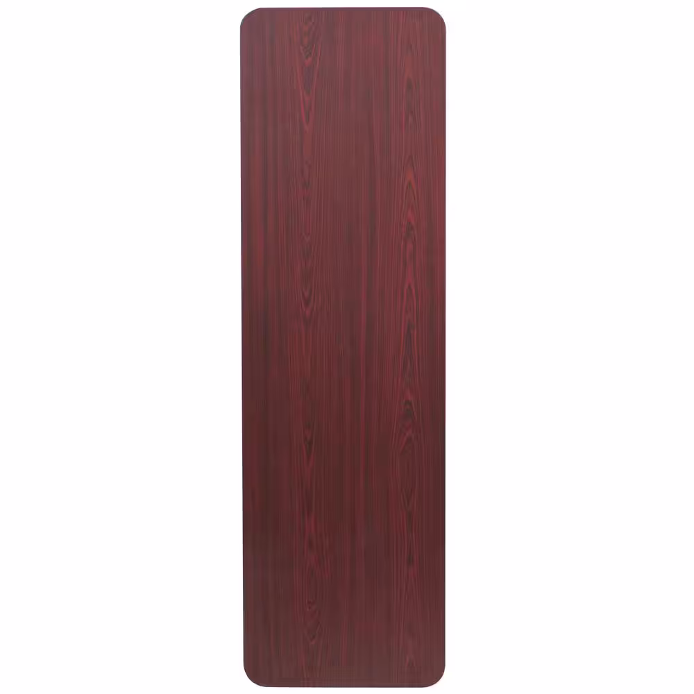 None 60 in. Mahogany Wood Table top Material Folding Banquet Tables